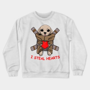 funny baby Labrador dog Valentines Day gift I Steal Hearts T-Shirt Crewneck Sweatshirt